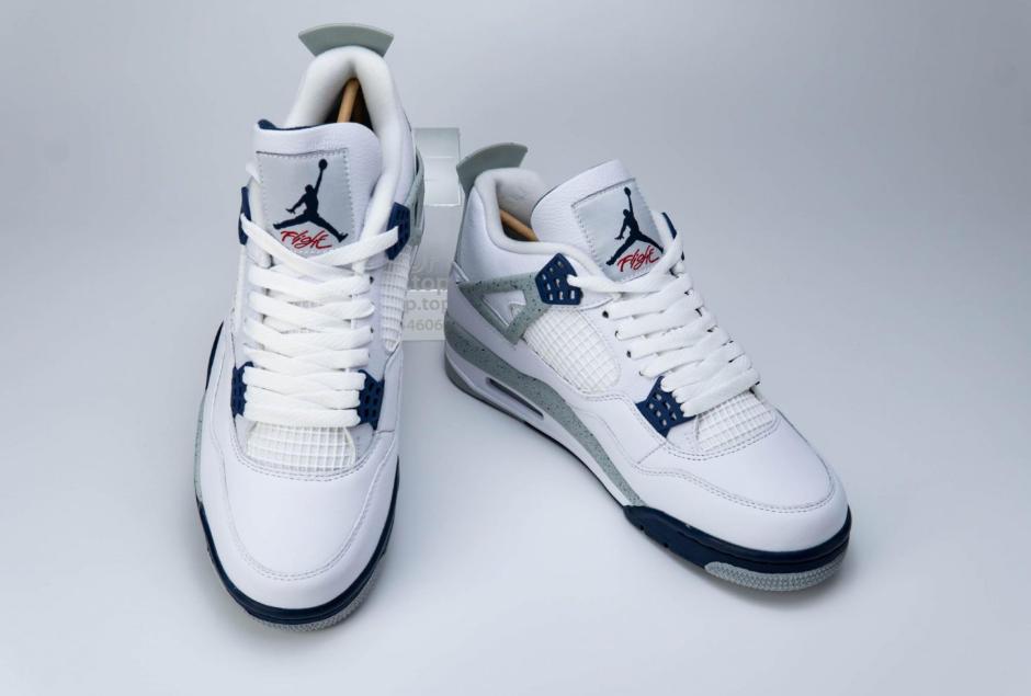 Jordan 4 Retro White Midnight Navy
