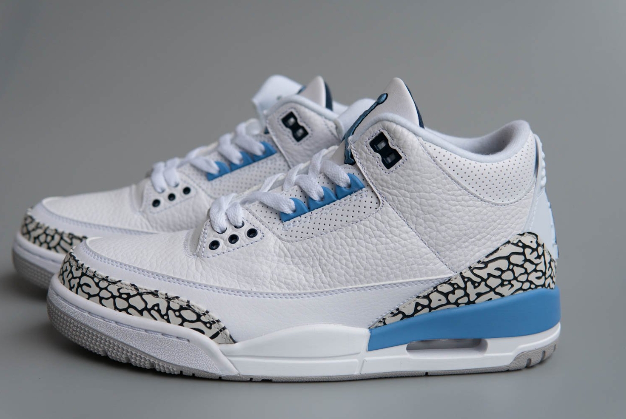 Jordan 3 Retro UNC Blue